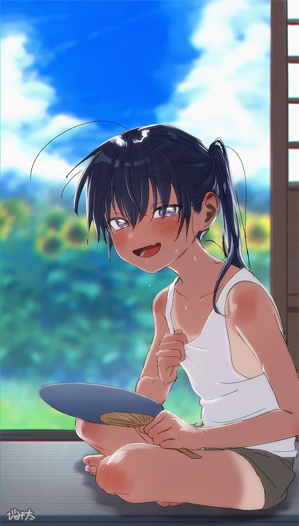 Inaka ni Kaeru to Yakeni Natsuita Kasshoku Ponytail Shota ga Iru 37.5-37.5